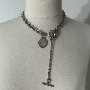 Tiffany & Co. Sterling Silver Heart Tag Toggle Return To Tiffany Necklace 16”